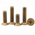 Phillips Cross Recessed Copper Brass Flat Head Machine Screw